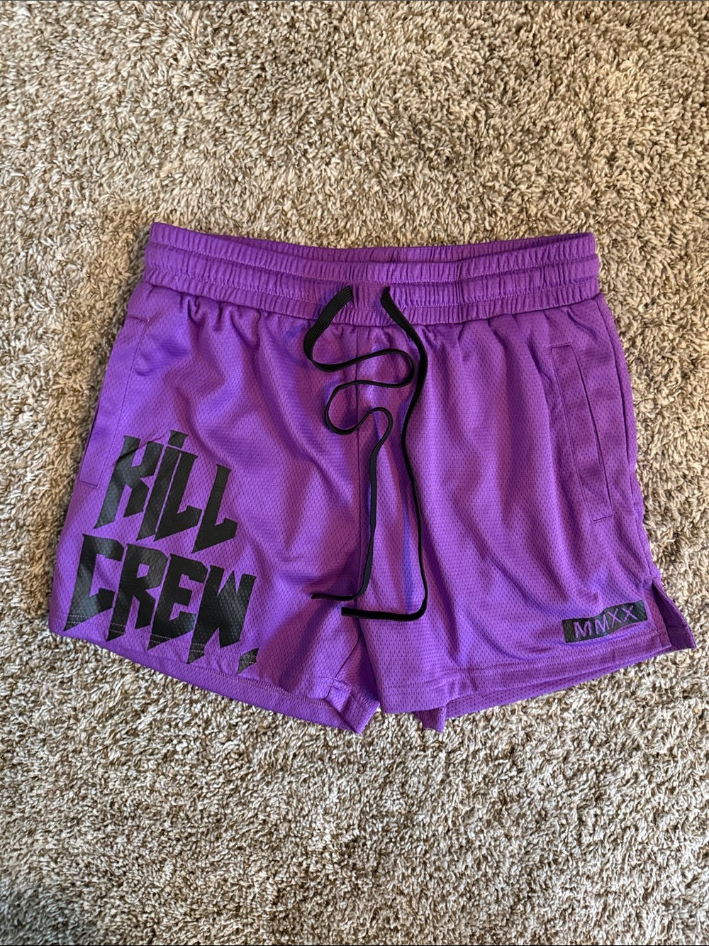 Kill Crew ‘MUAY THAI SHORTS (MID THIGH CUT) PURPLE’